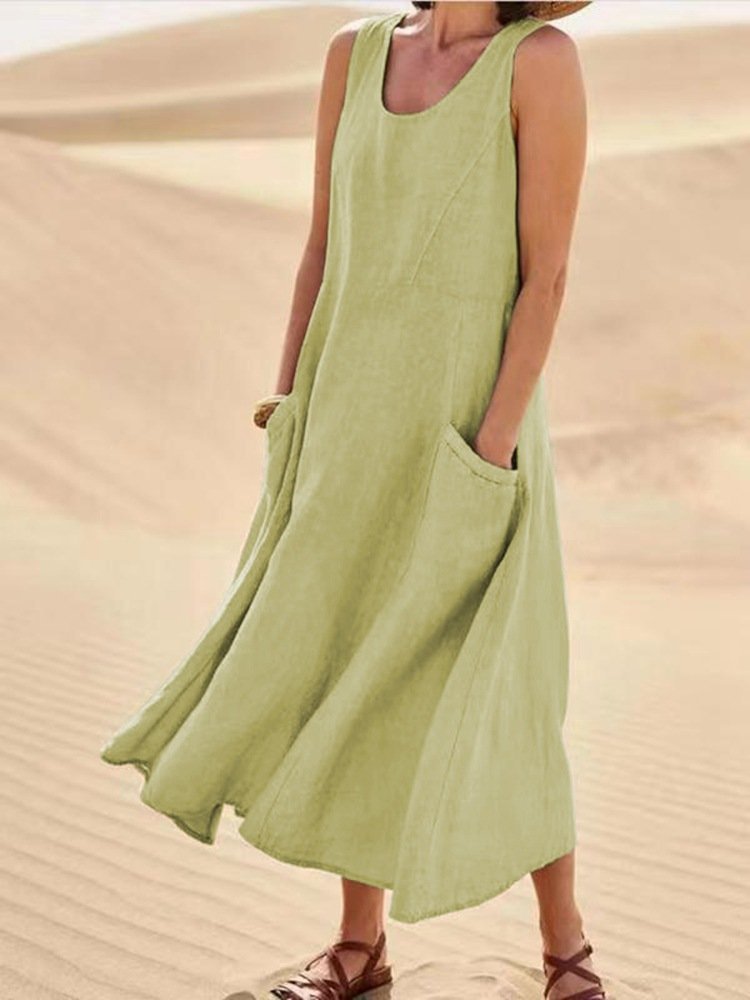 Margot - Sleeveless A-Line Midi Dress
