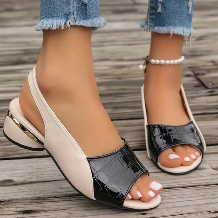 Piper - Open Toe Slingback Heels