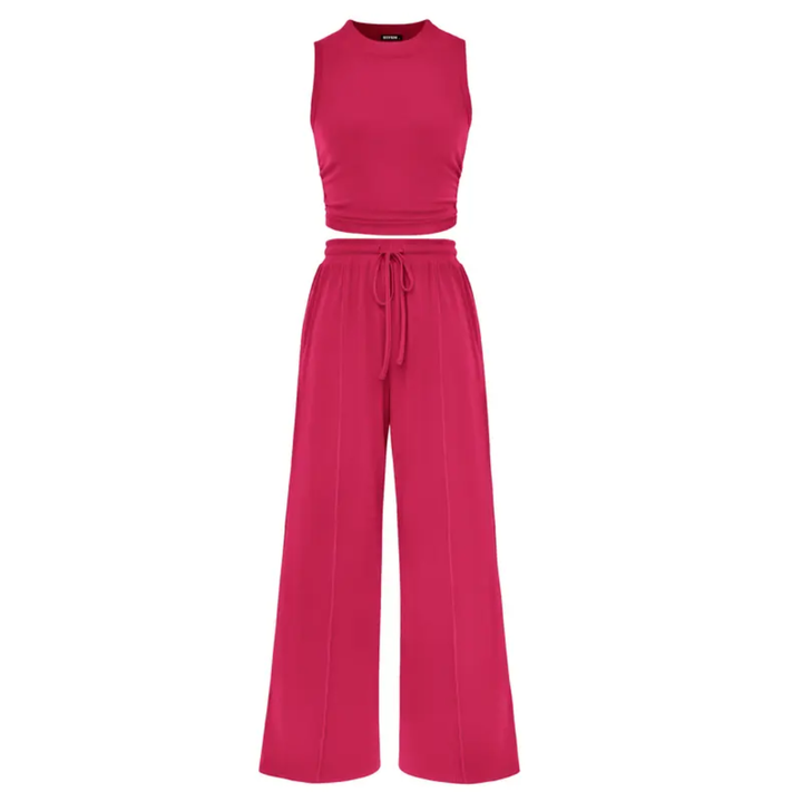 Nella - Ribbed Knit Sleeveless Lounge Set