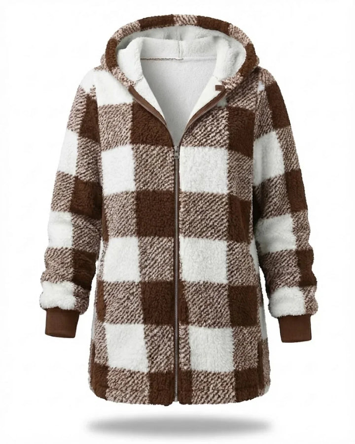 Sarah - Oversized Plaid Coat