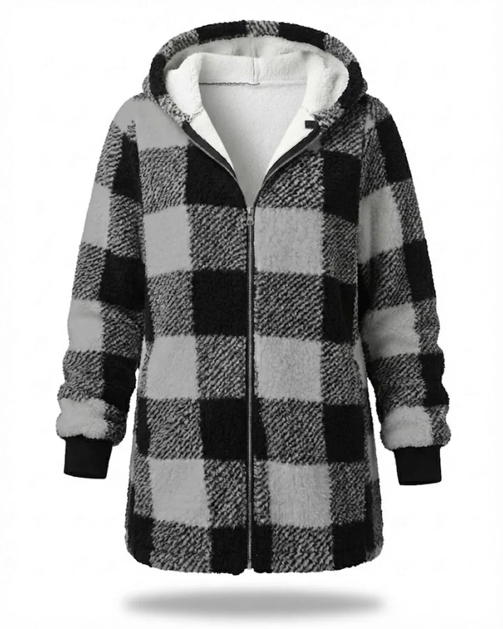Sarah - Oversized Plaid Coat
