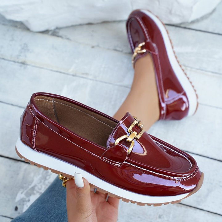 Eleanor - Bordeaux Buckle Loafers