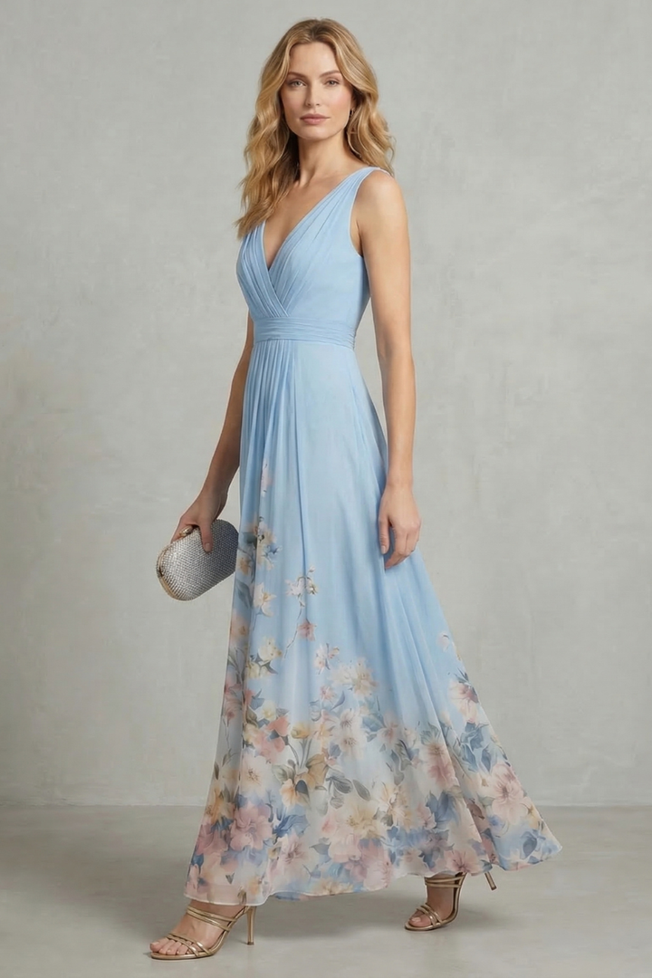 Serelisse - Romantic Floral Ombre Maxi Dress
