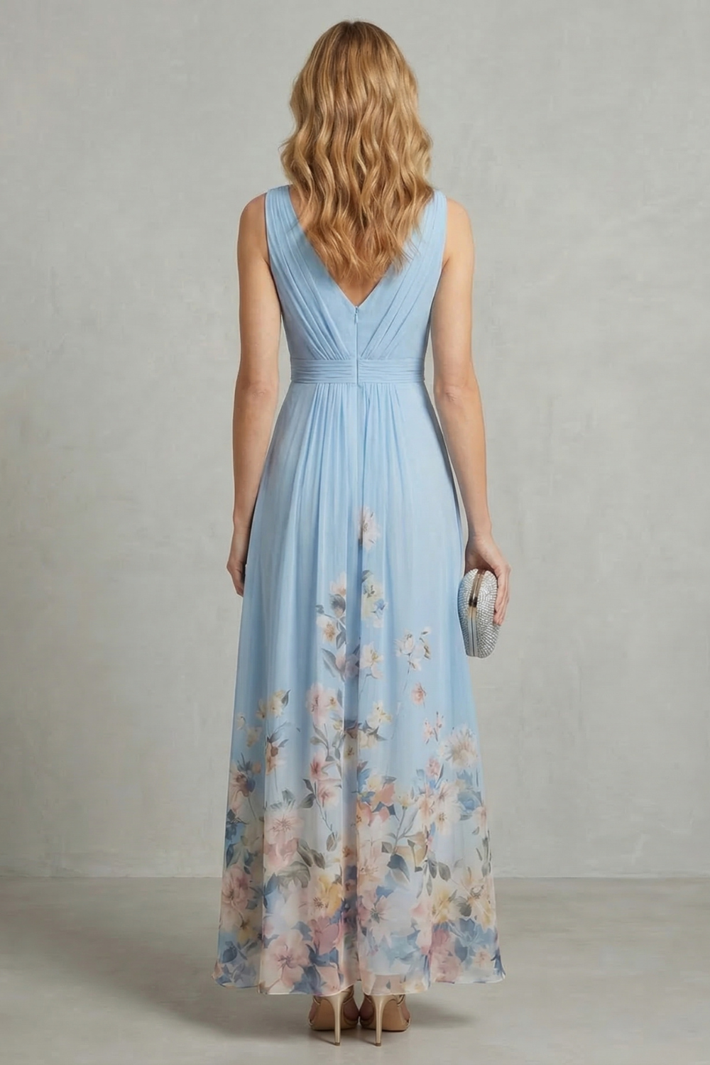 Serelisse - Romantic Floral Ombre Maxi Dress
