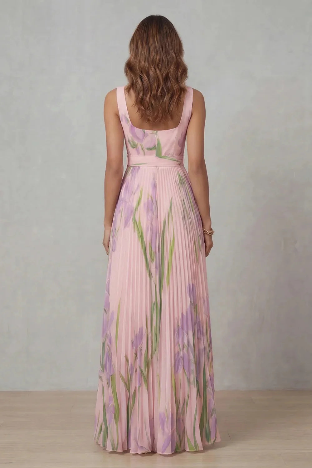 Sloane - Floral Print A-Line Maxi Dress