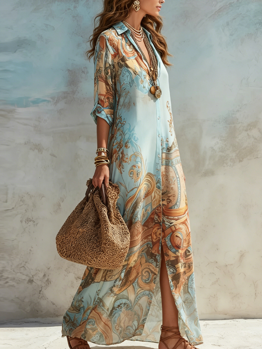 Lorna - Mediterranean Shirt Dress