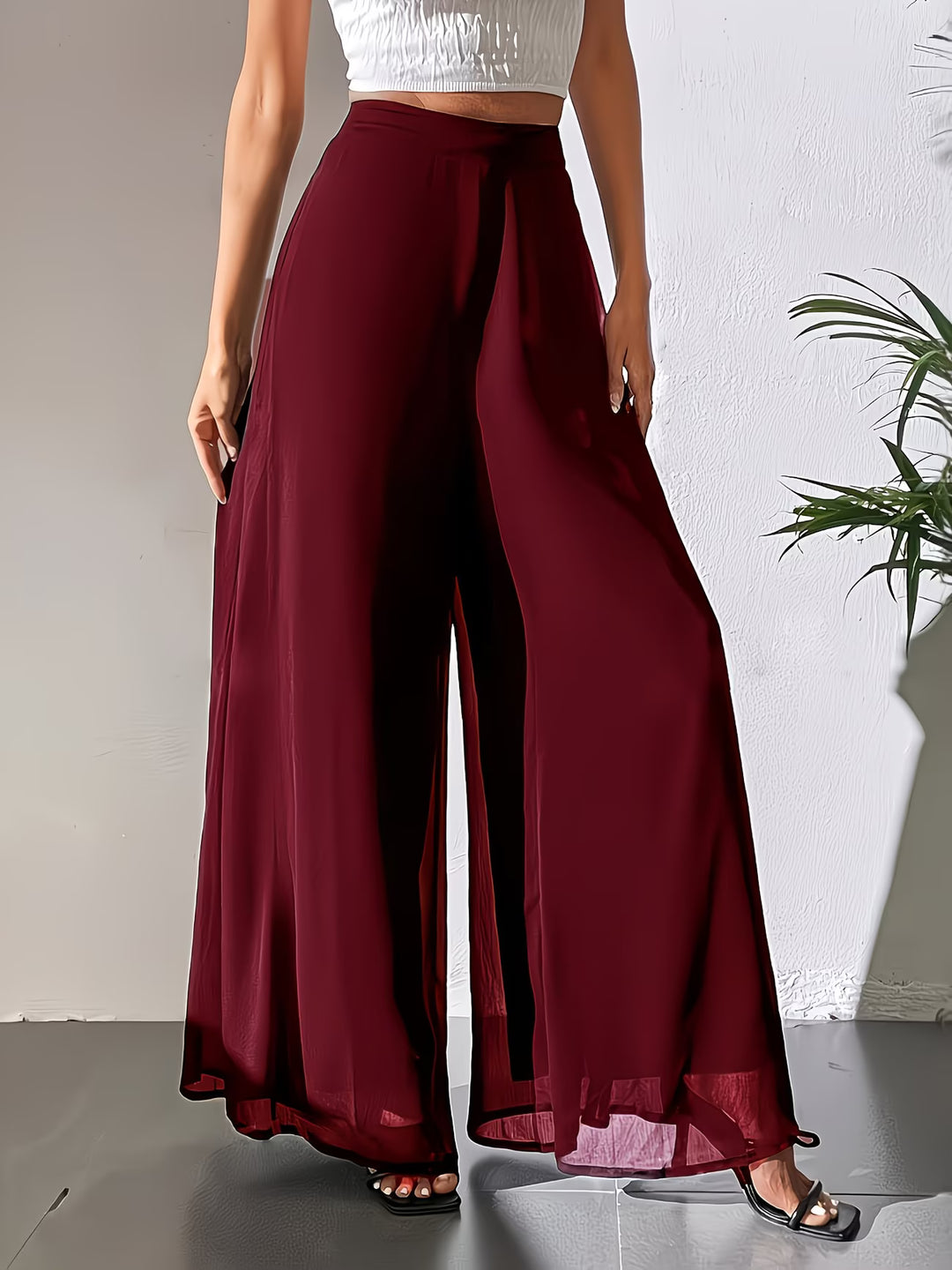 Noémie - Wide-Leg Trousers with Elastic Waist