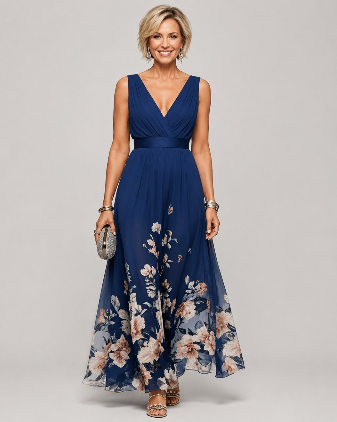 Mica - Sleeveless Floral Maxi Dress