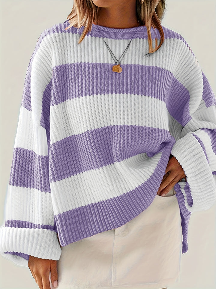 Isla - Drop Shoulder Rib-Knit Pullover
