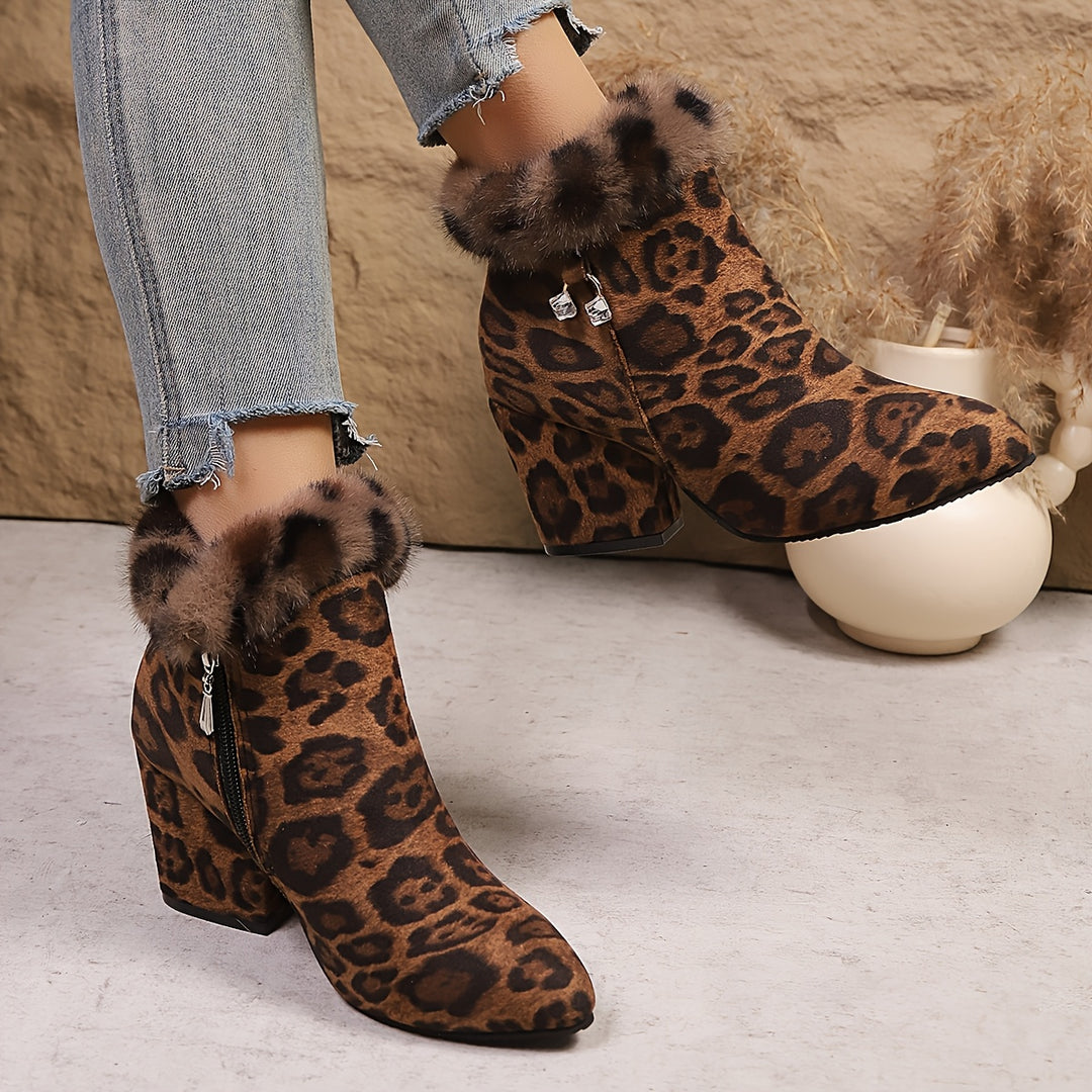 Celeste - Fleece-Lined Pointed Toe Ankle Boots