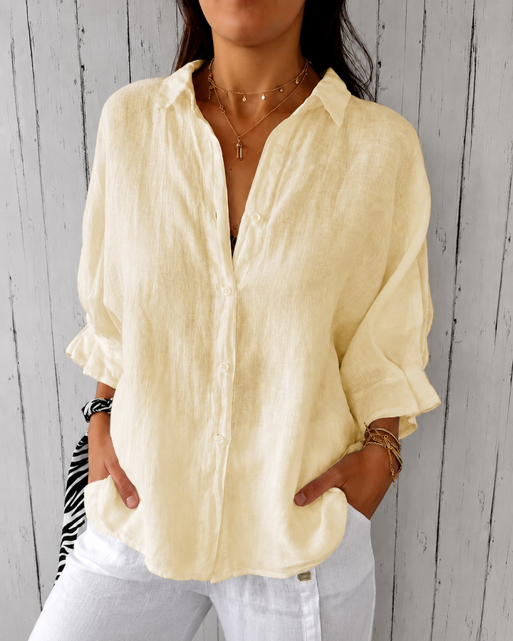 Selena - Lace-Up Back Shirt