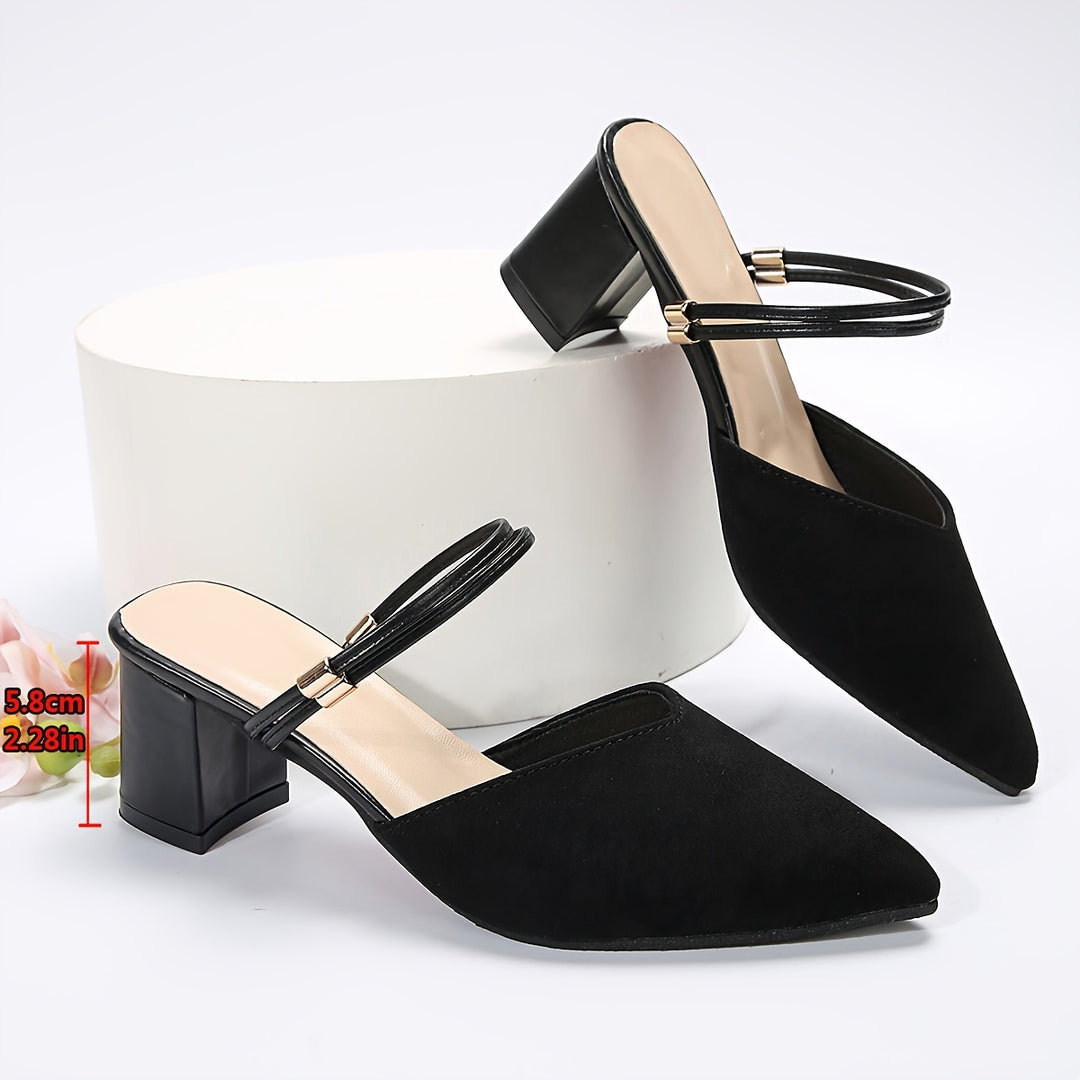 Margot - Pointed Block Heel Pump