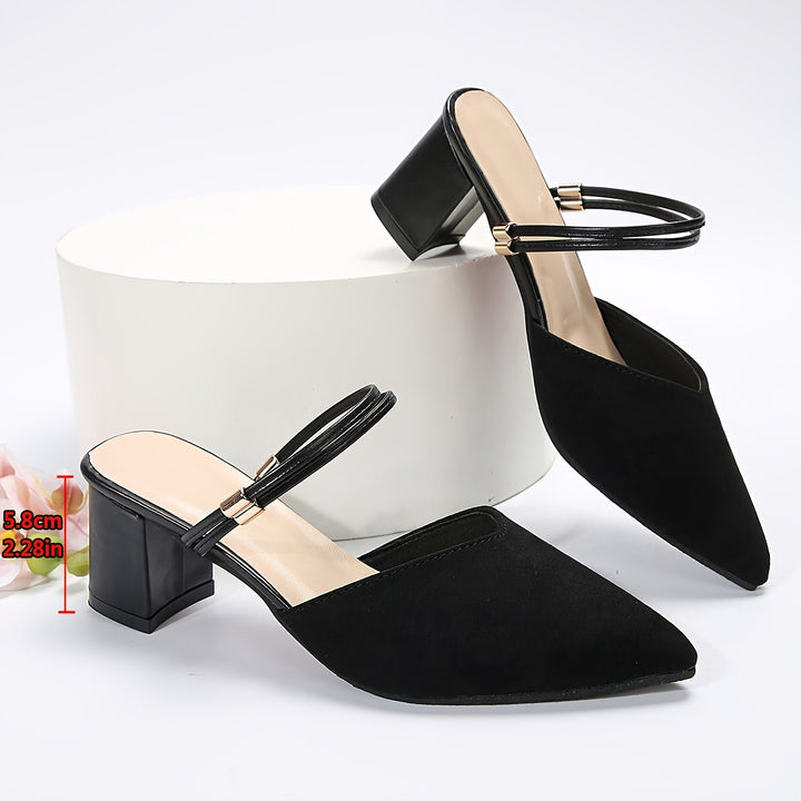 Margot - Pointed Block Heel Pump