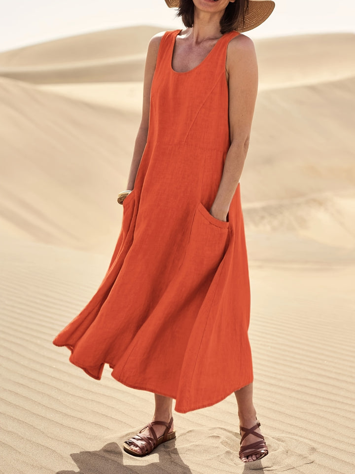Margot - Sleeveless A-Line Midi Dress