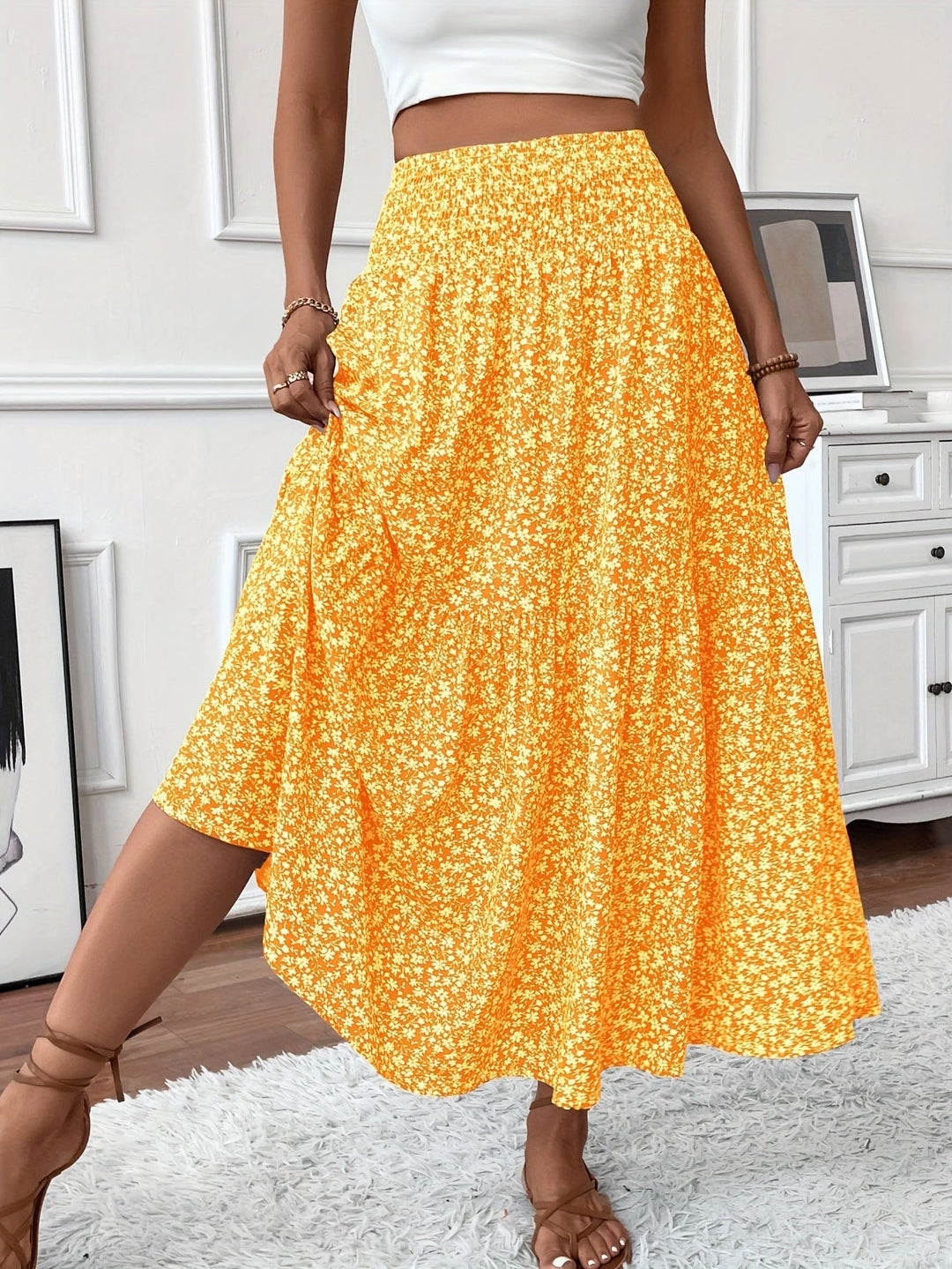 Elena - Ditsy Floral Skirt