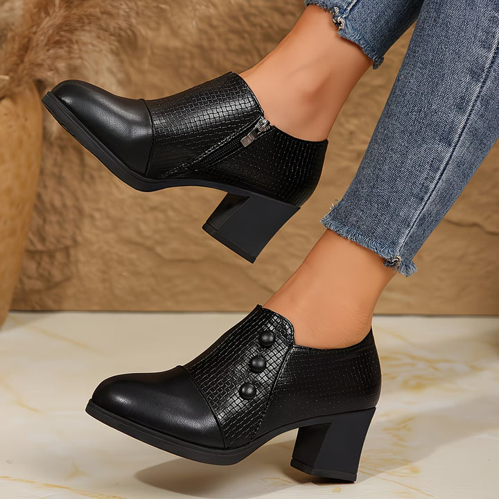 Vivienne - Pointed-Toe Block Heel Pumps
