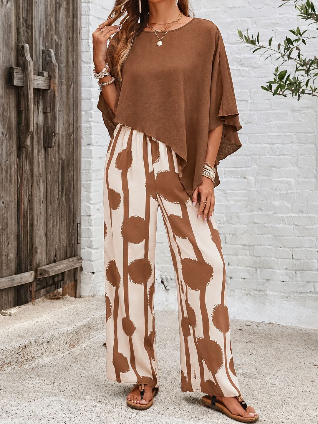 Kalliope - Elastic Waist Two-Piece Set