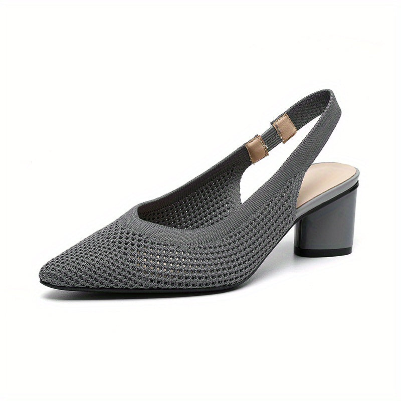 Vivienne - Woven Slingback Block Heels