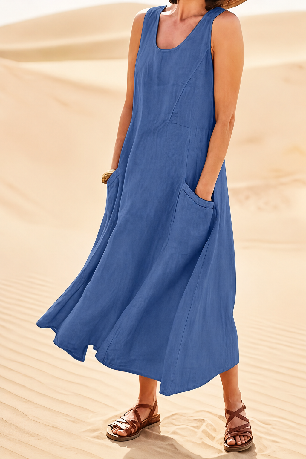 Margot - Sleeveless A-Line Midi Dress