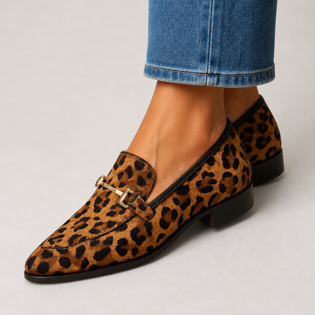 Rita - Wild Print Loafers
