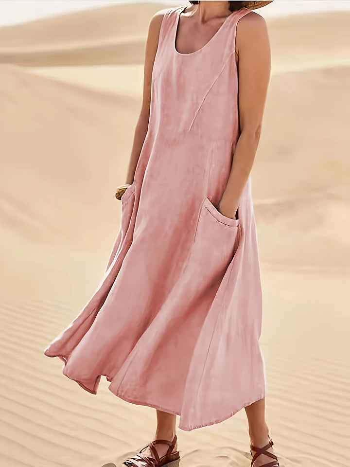 Margot - Sleeveless A-Line Midi Dress