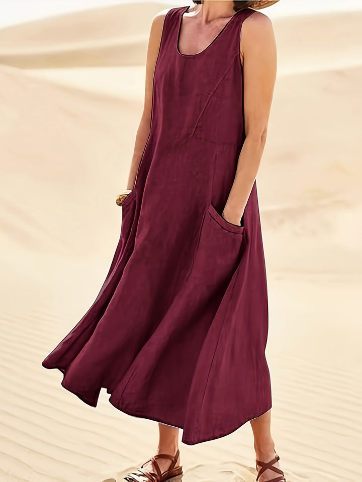 Margot - Sleeveless A-Line Midi Dress