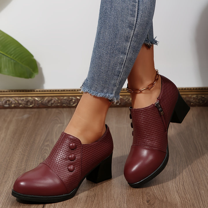 Vivienne - Pointed-Toe Block Heel Pumps