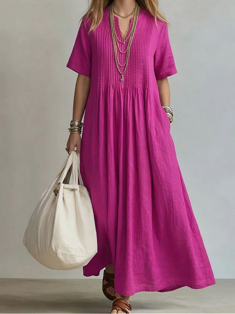 Lorraine - Pleated Maxi Dress