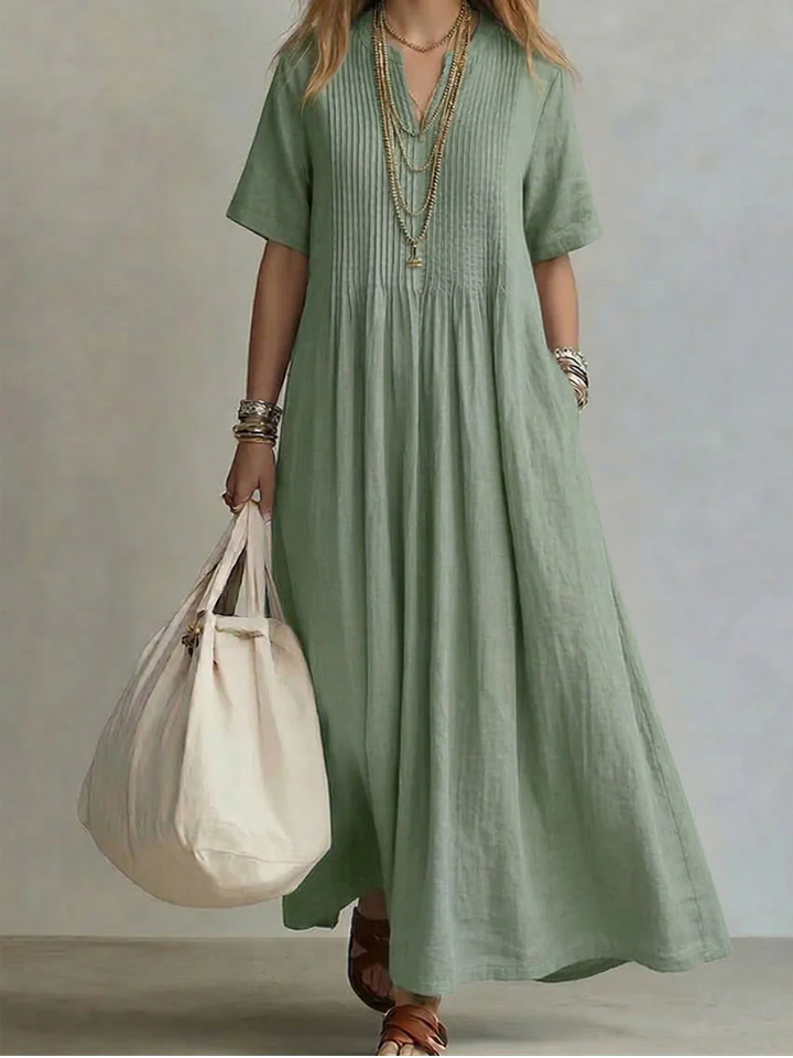 Lorraine - Pleated Maxi Dress