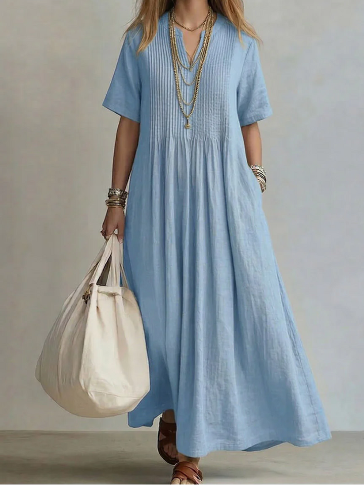 Lorraine - Pleated Maxi Dress