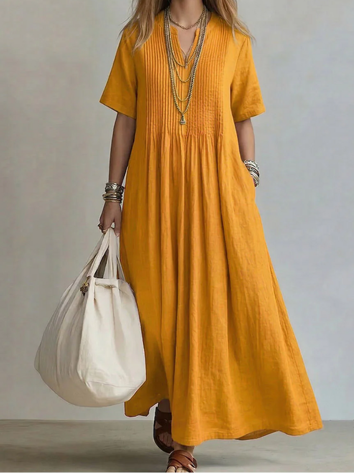 Lorraine - Pleated Maxi Dress
