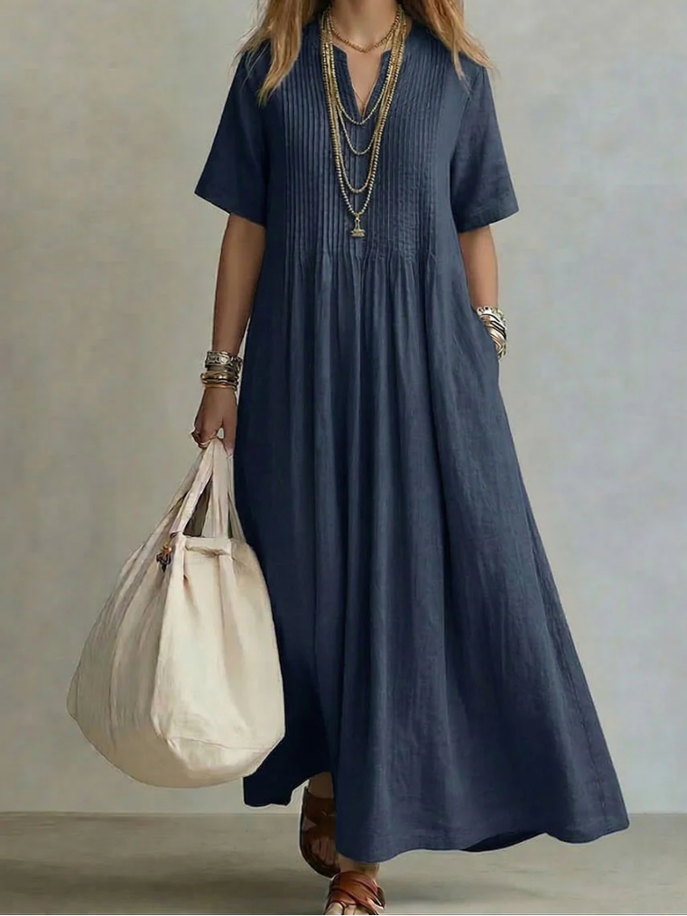 Lorraine - Pleated Maxi Dress