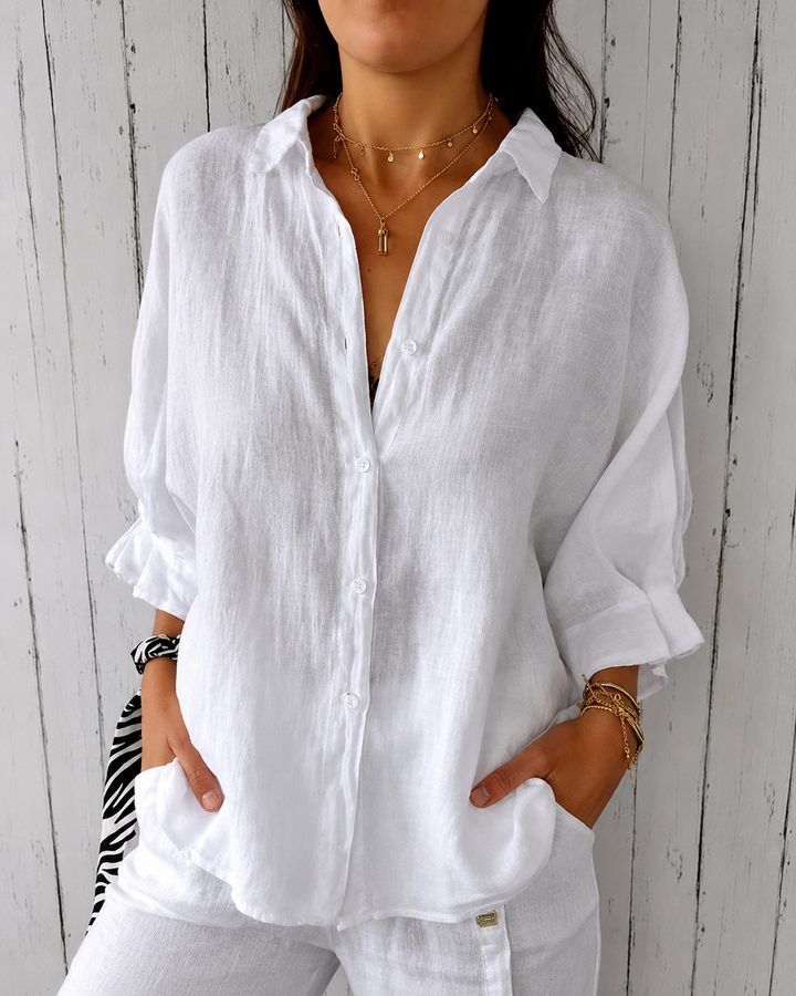 Selena - Lace-Up Back Shirt