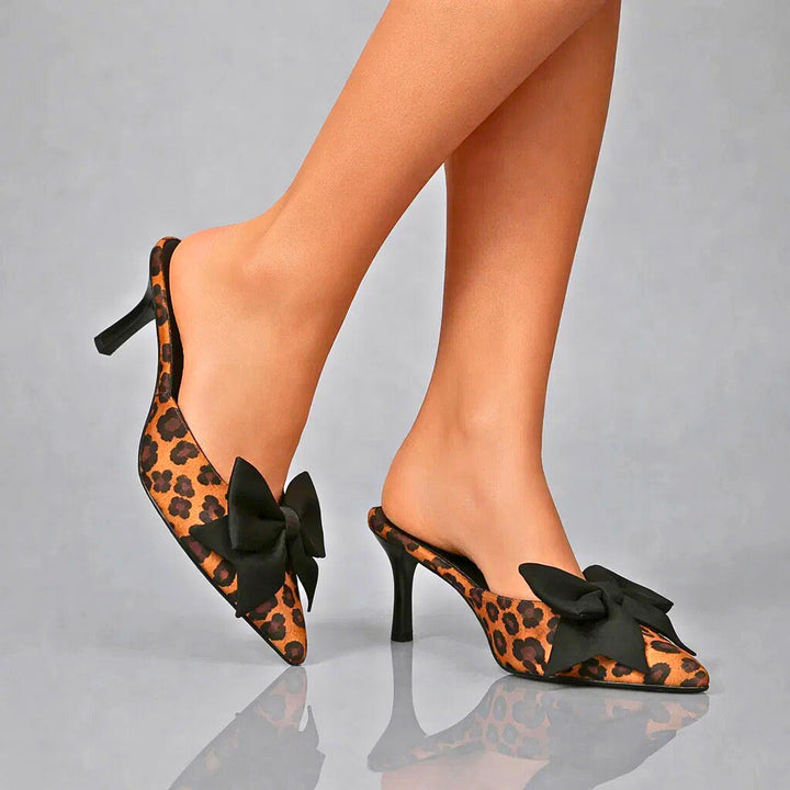 Sienna - Leopard Bow Heels