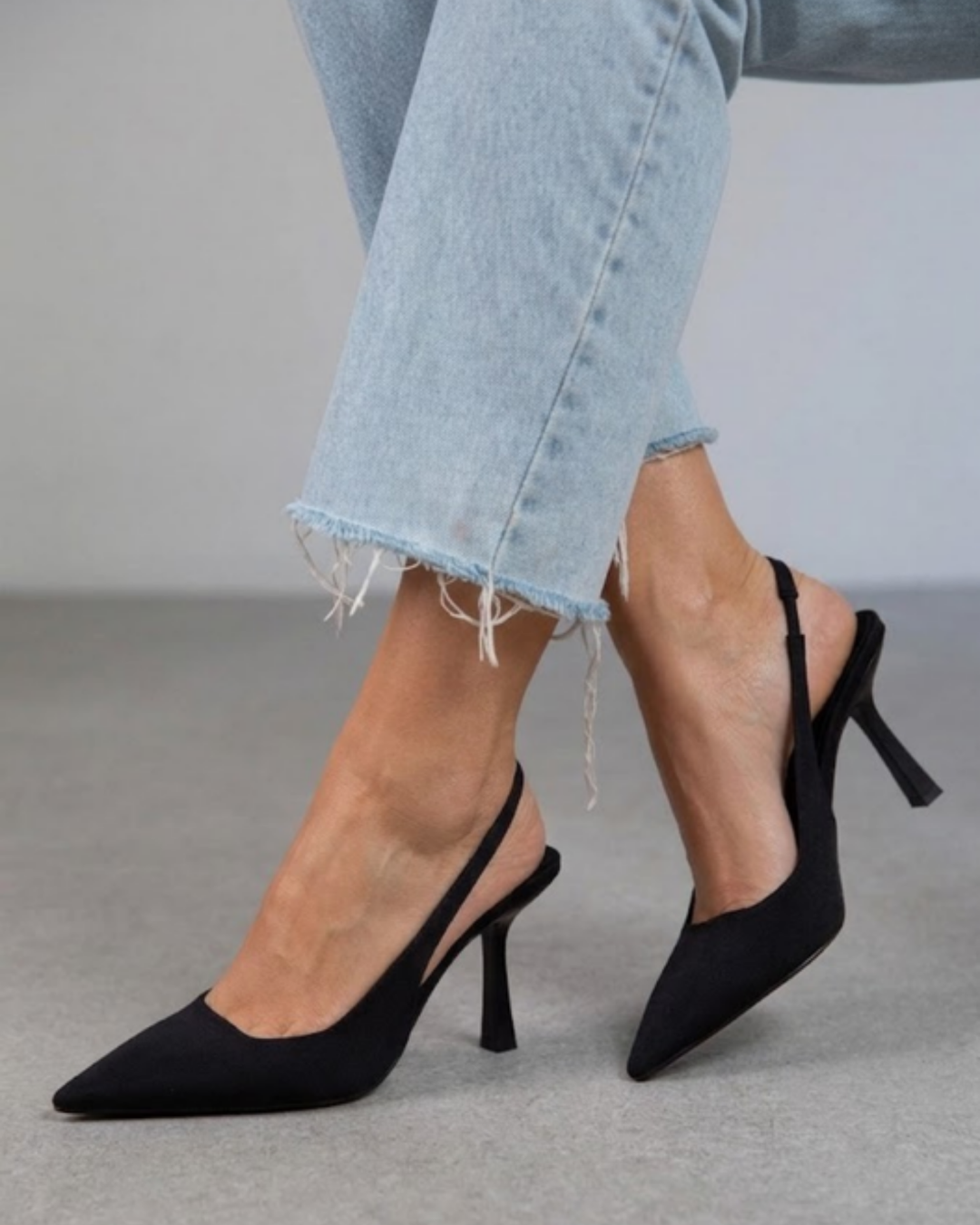 Aria - Pointed Toe Slingback Heels
