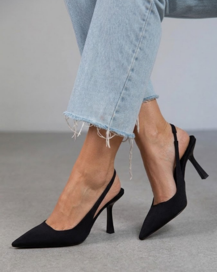 Aria - Pointed Toe Slingback Heels