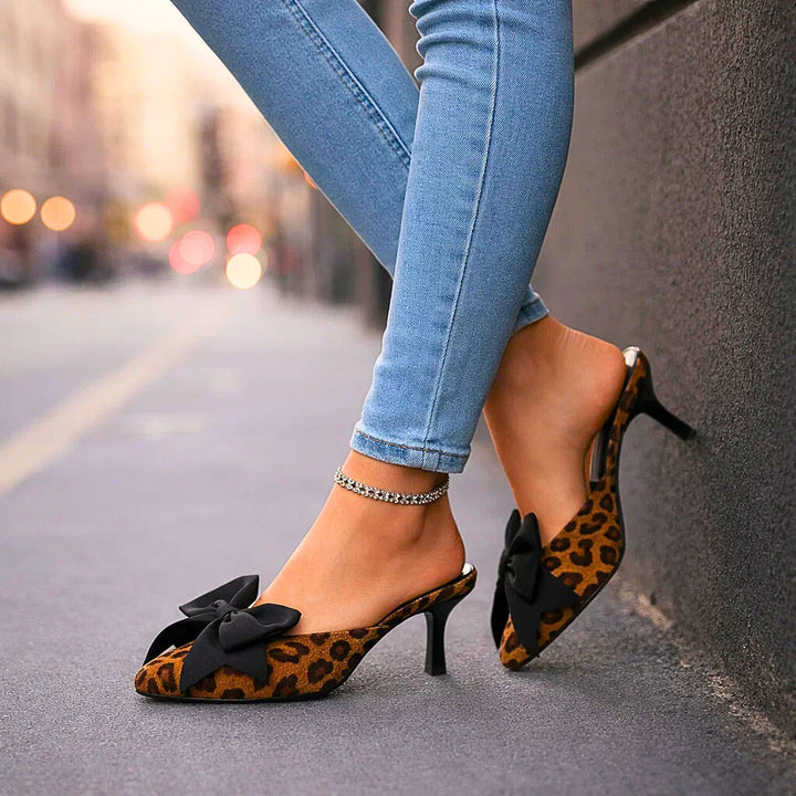Sienna - Leopard Bow Heels