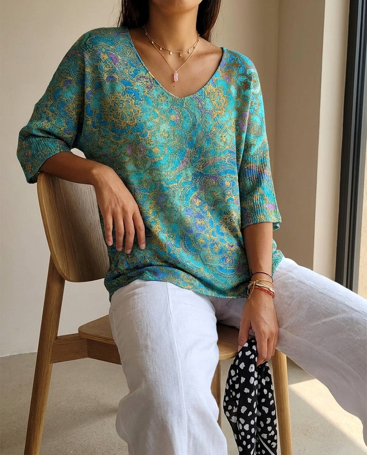 Retro Relaxed Knit Top