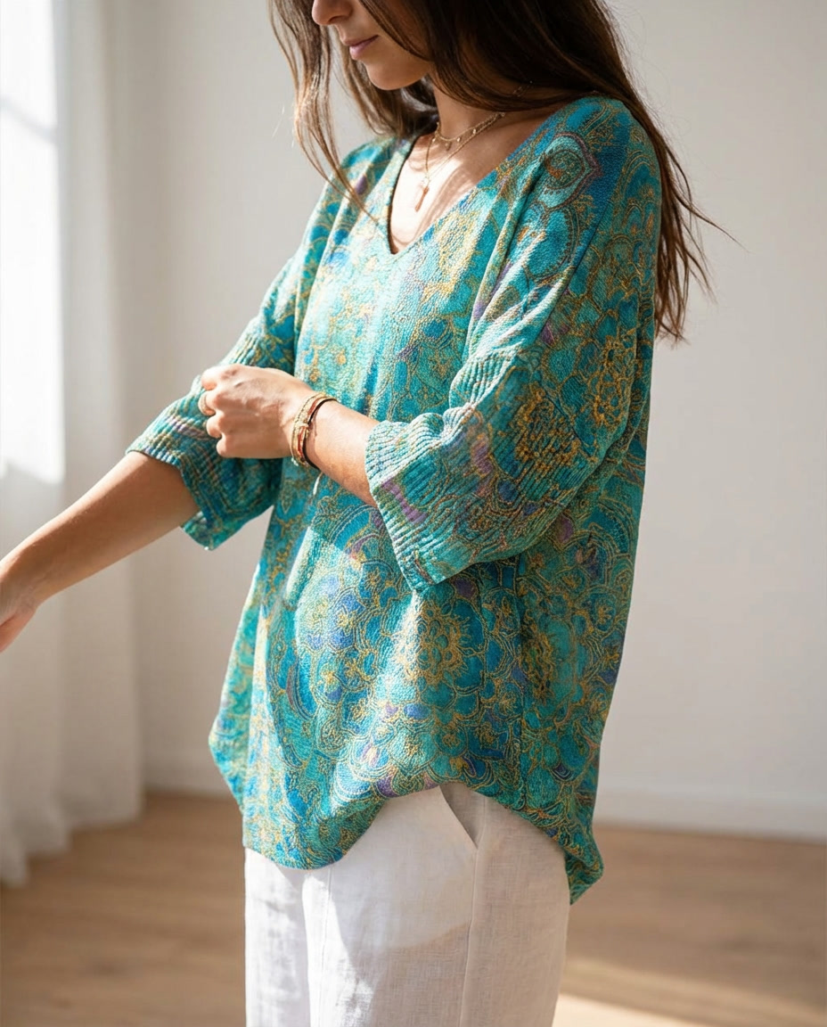 Retro Relaxed Knit Top