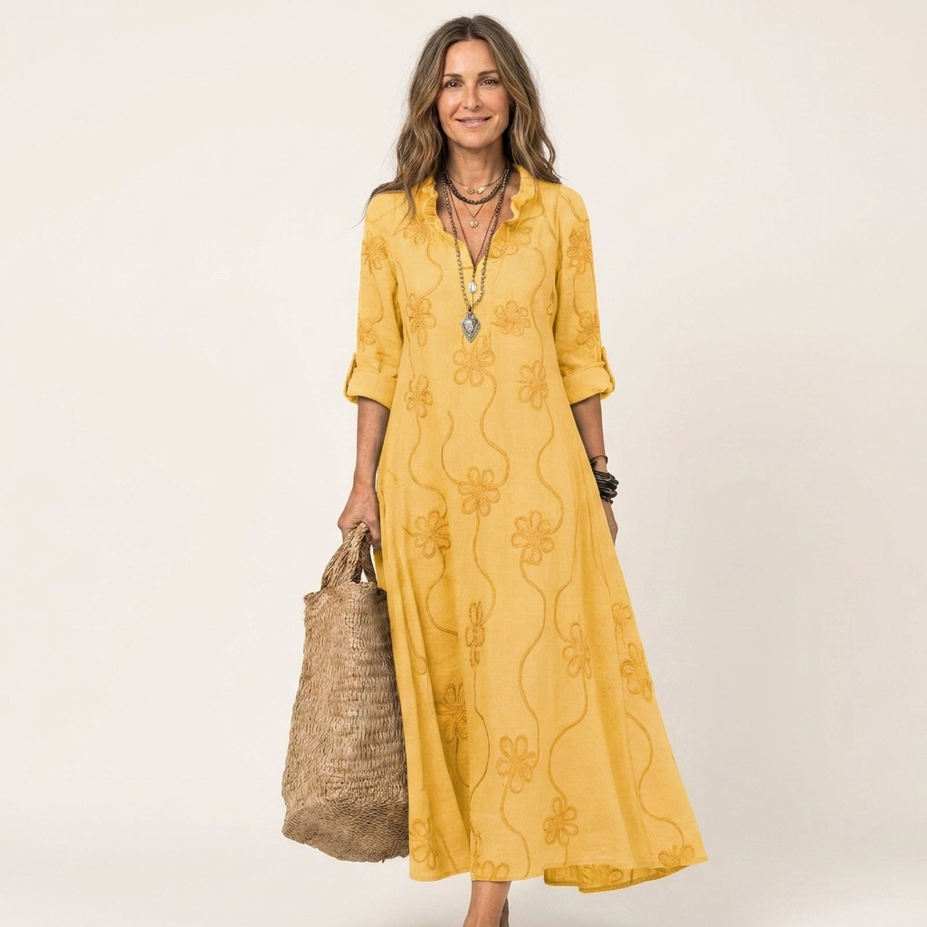 Mariam - Lightweight Maxi Dress with Floral Detail