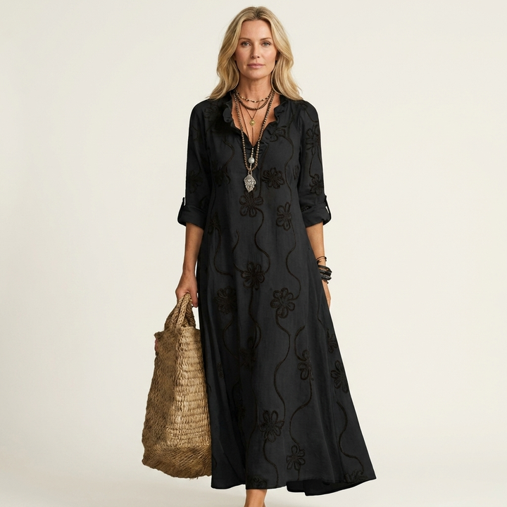 Mariam - Lightweight Maxi Dress with Floral Detail