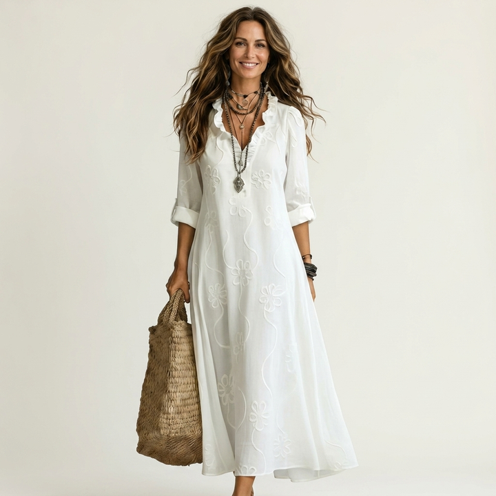 Mariam - Lightweight Maxi Dress with Floral Detail