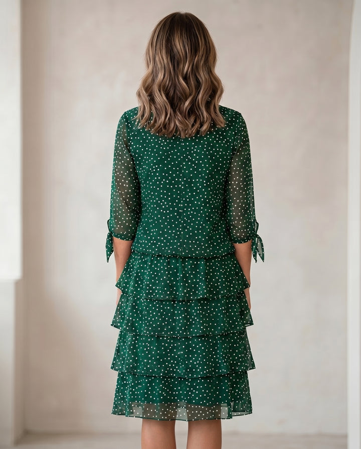 Rosie - Polka Dot Tie-Detail Dress