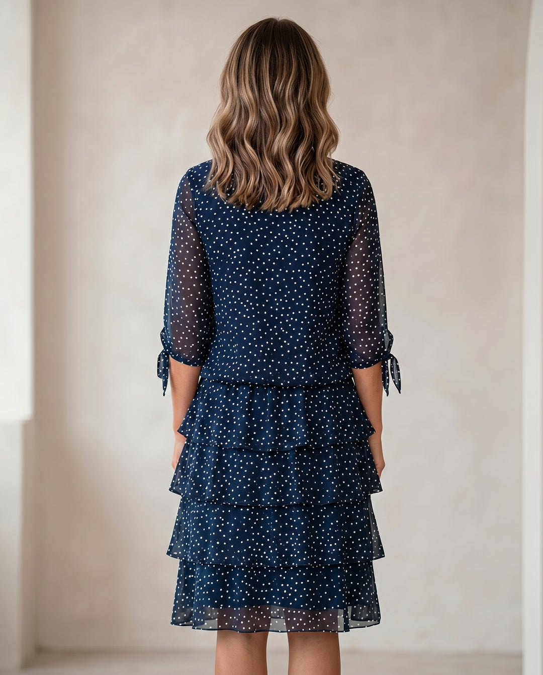 Rosie - Polka Dot Tie-Detail Dress
