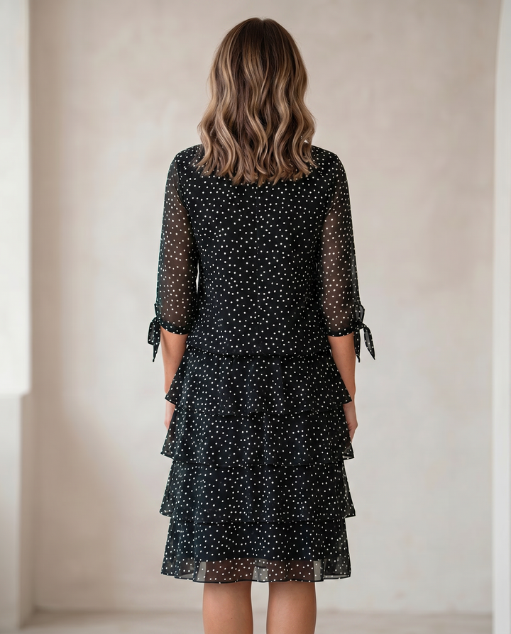 Rosie - Polka Dot Tie-Detail Dress