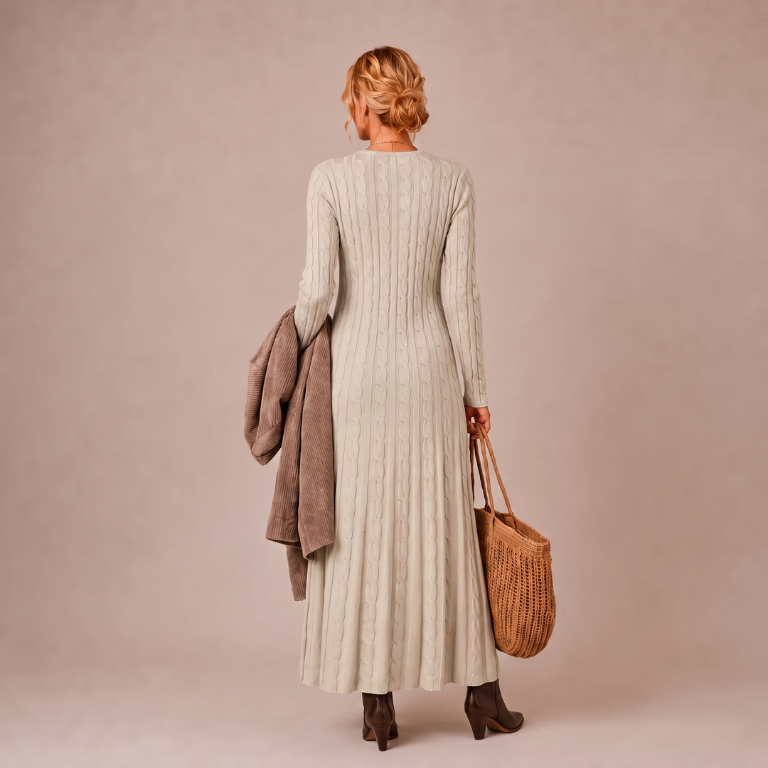 Aria - Cable Knit Maxi Dress