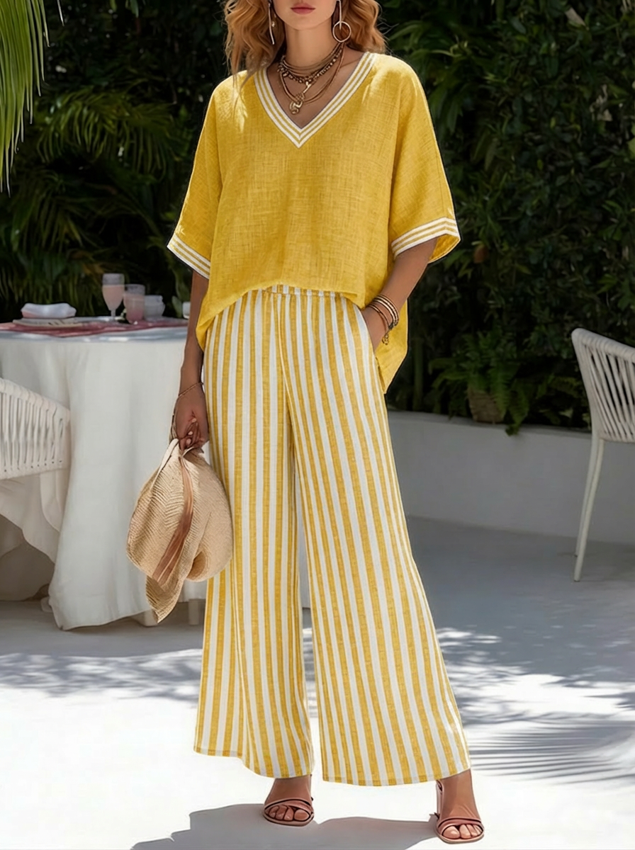Alira - Striped Duo Set