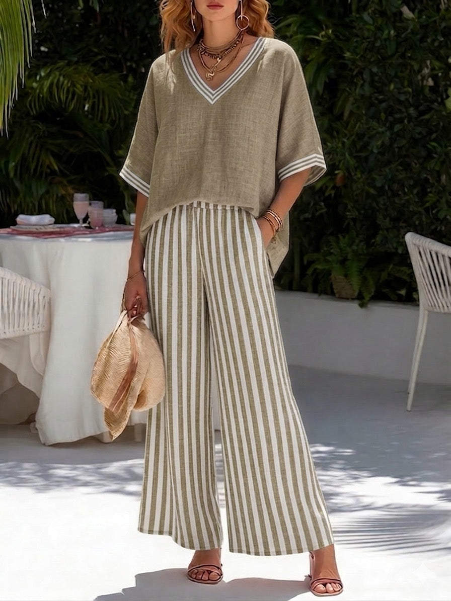 Alira - Striped Duo Set